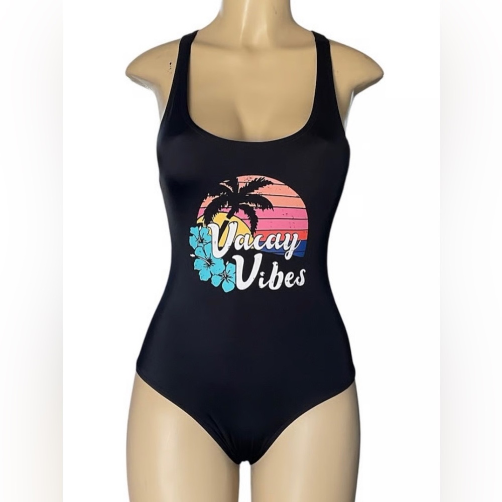 Oasis Women’s Tropical Print “Vacay Vibes” One-Piece Swimsuit